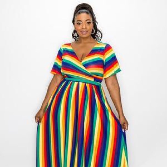 Rainbow Striped Skirt Set - Picture 2 of 5